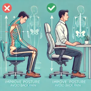 improve posture and avoid back pain.