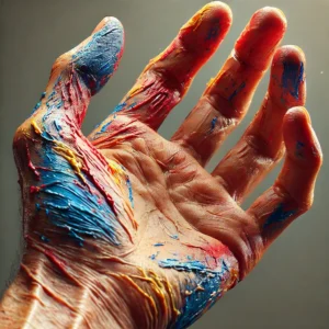 Acrylic Paint from Your Skin